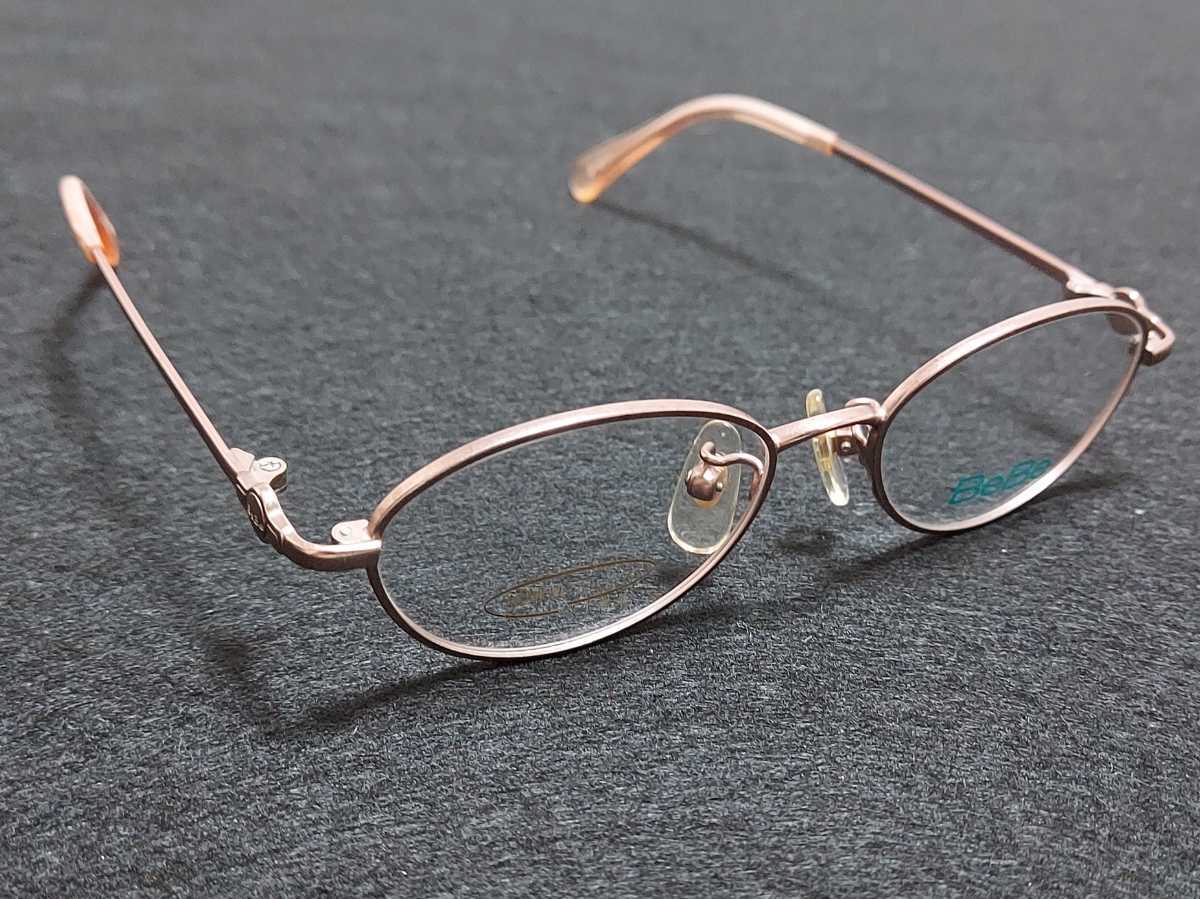 新品 BeBe ベベ ブランド メガネ 眼鏡 高級感 上品 フルリム ピンク 