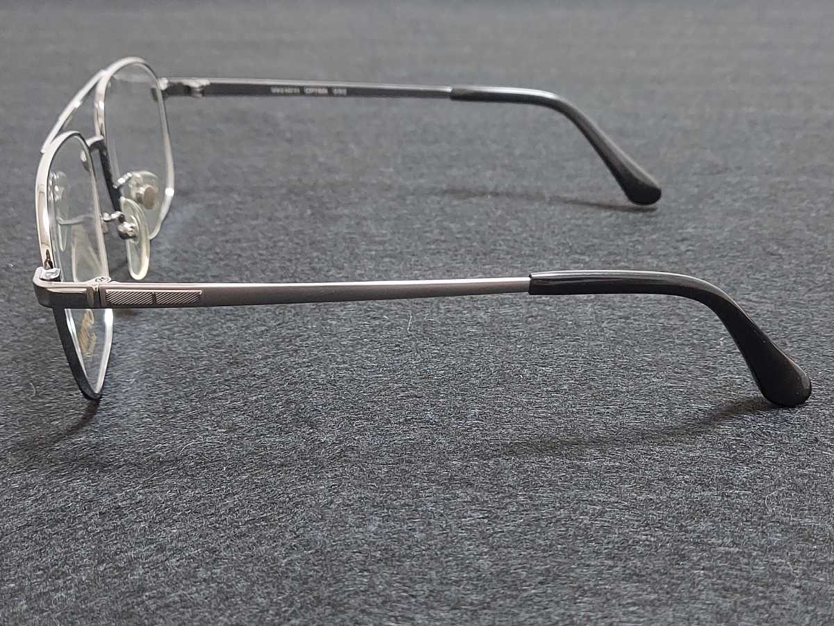 新品　OPTIMA　日本製　メガネ　眼鏡　高級感　上品　フルリム　チタン　超軽量　シルバー　ツーブリッジ_画像7