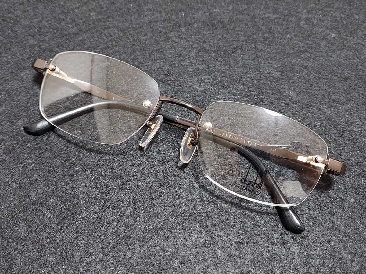 新品　dunhill　日本製　メガネ　眼鏡　高級感　上品　ツーポイント　チタン　軽い　ブラウン系　オシャレ_画像5