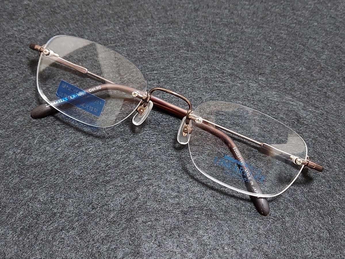 新品　LINEARFLEX　リニアフレックス　日本製　メガネ　眼鏡　高級感　上品　ツーポイント　軽い　ブラウン　超弾性_画像5