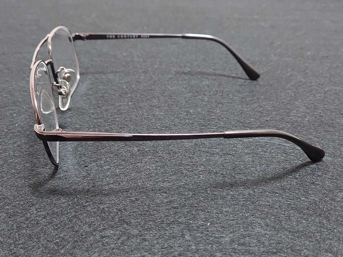 新品　THE CENTURY　センチュリー　日本製　メガネ　眼鏡　高級感　上品　フルリム　ツーブリッジ　チタン　軽い　ピンクブラウン_画像4