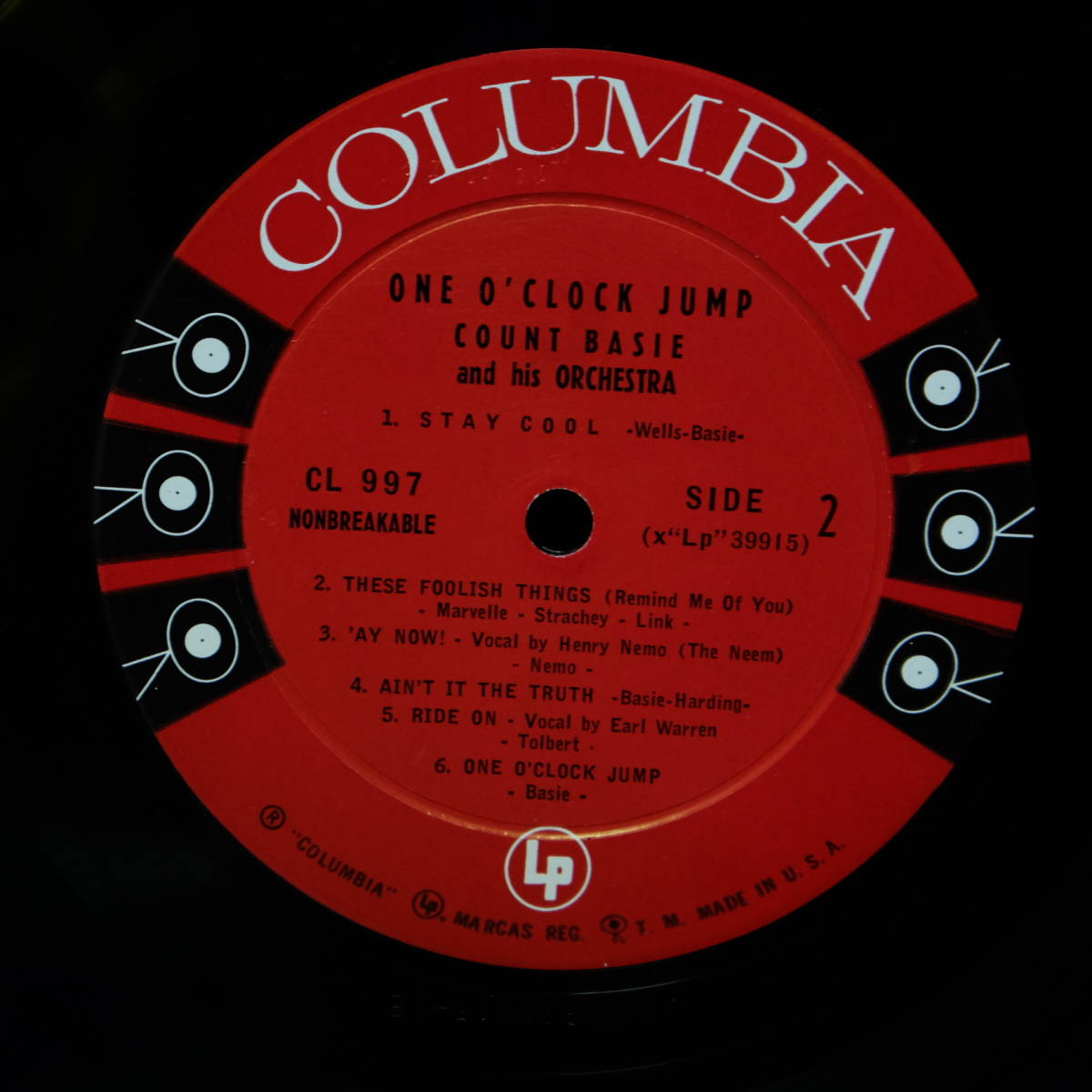 Columbia【 CL 997 : One O’Clock Jump 】6eye / Count Basie_画像4