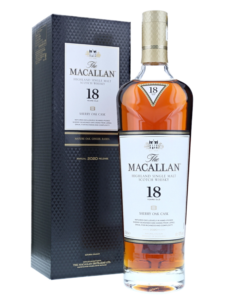 ザ マッカラン 18年 2020リリース シェリーオークカスク 箱付 700ml 43％　YS-MACALLAN18-2020-B_画像1