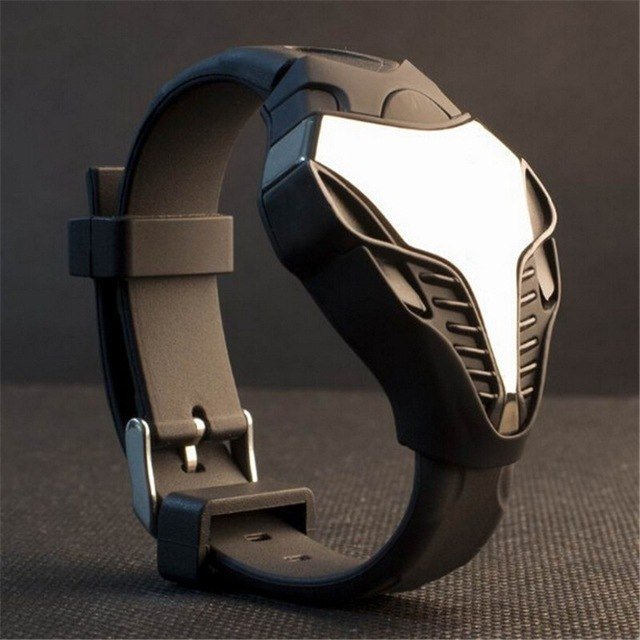 [ postage our company charge ]LED men's clock lady's unisex silicon watch bangle * bracele wristwatch digital LED-W-X-bk