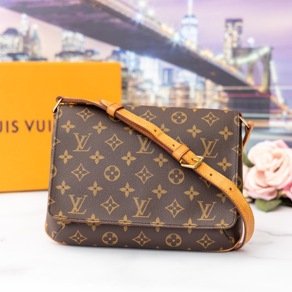 LOUIS VUITTON MUSETTE TANGO MONOGRAM CANVAS SHORT STRAP SHOULDER BAG  BROWN-DD5629-Sold 