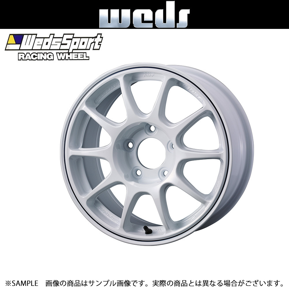 ウェッズ スポーツ WedsSport TC105X GRAVEL 15x7.0 48 5H/114.3 WHITE+BLUE LINE アルミ ホイール 1本 73969 トラスト企画 (179132546_画像1