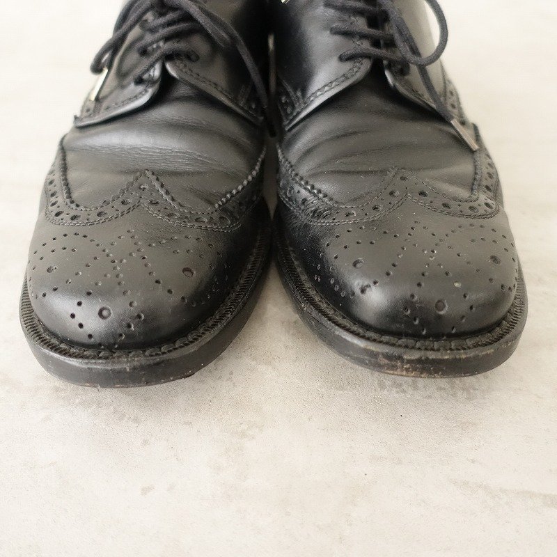 再再販！ □ミュウミュウ MIU 36.5/23*黒ブラック皮革靴レディース0222