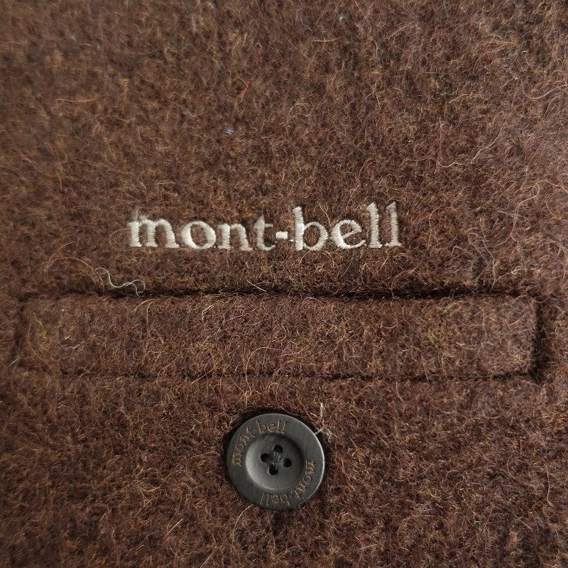 モンベル mont bell *クリマウールキルティングパッチプルオーバー*XSスタンドカラーハーフジップ焦茶1022(2-2210-439)【60K22】_画像7