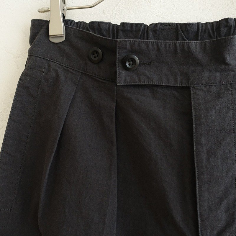 【2020】マーガレットハウエル MARGARET HOWELL *COTTON PLAIN WAVE パンツ*2ボトムス綿ブラック0822(1-2208-373)【32H22】_画像3
