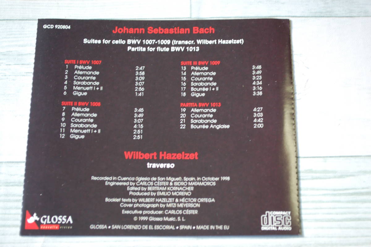 バッハ：無伴奏チェロ組曲@ブリュッヘン/アルト・リコーダー/ハーツェルツェット/トラヴェルソ/アンナー・ビルスマ/チェロ・ピッコロ/3CD_画像5