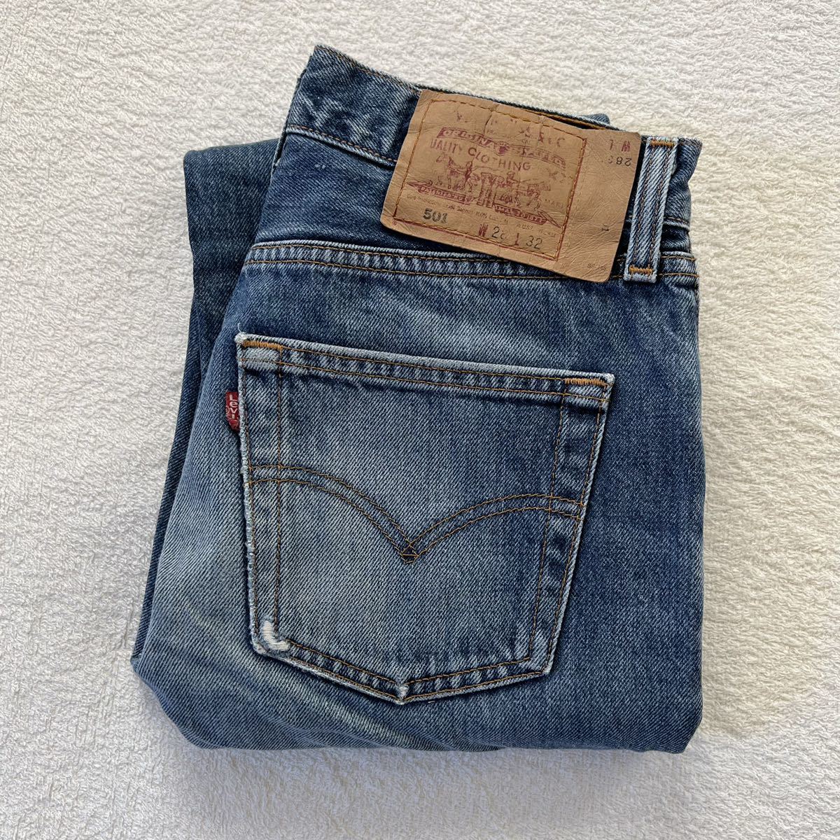 Levi's 501 USA製 W28 リーバイス デニム ダメージジーンズ 90's ビンテージ 米国製 アメリカ製 90年代 505 クラッシュ  グランジ