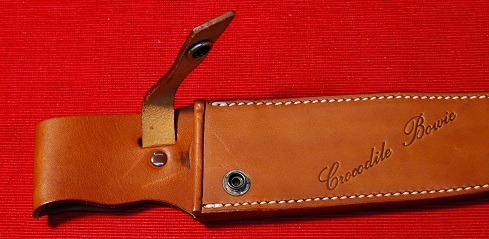 No.1007 Hunting Knife Case ・高級レザー商品・Crocodile Bowie 刻印付215ｍｍｍｍ Blade迄・