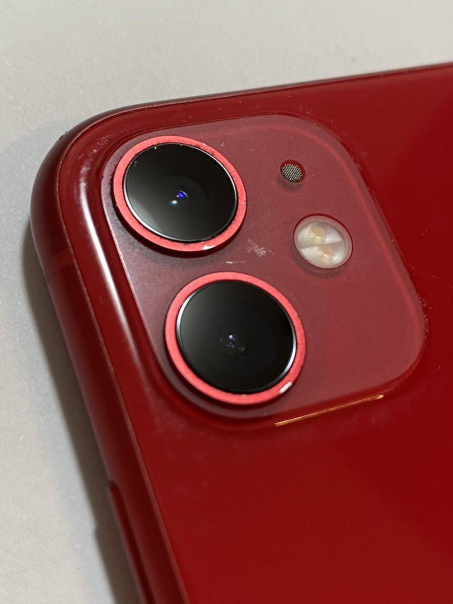 iPhone 11 256GB product red 動作確認済　MWM92J/A 訳あり　SIMフリー　利用制限なし_画像5