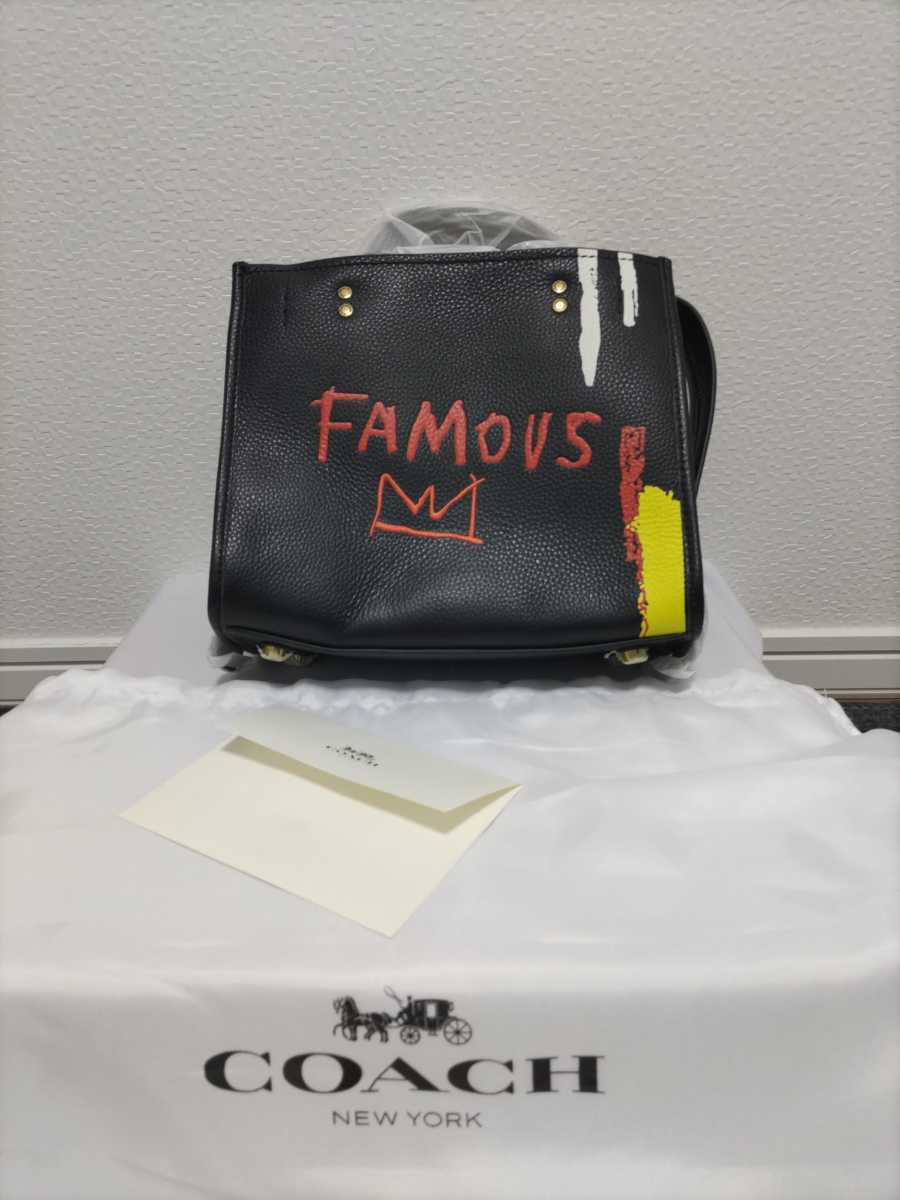 本物新品保証】 COACH コーチ バスキア ショルダーバッグ ブラック