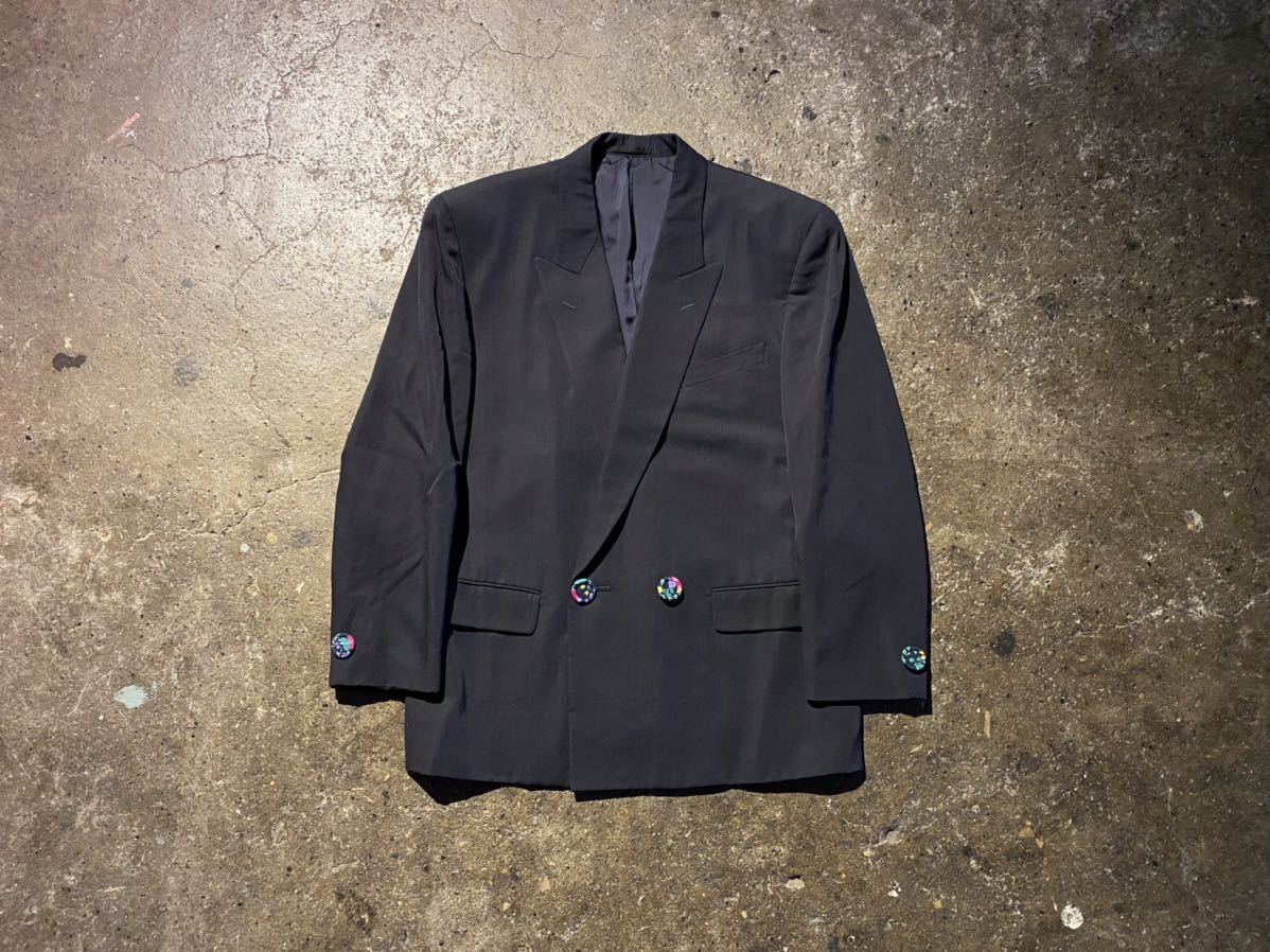 COMME des GARCONS HOMME PLUS 88AW クルミボタン 襟 フラワー ダブル
