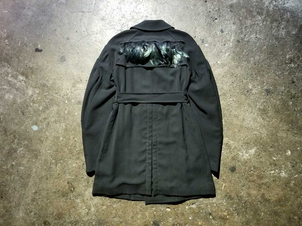 COMME des GARCONS 04AW 羽根デザイン ドロップショルダートレンチコート 2004AW コムデギャルソン ダークロマンス期_画像1