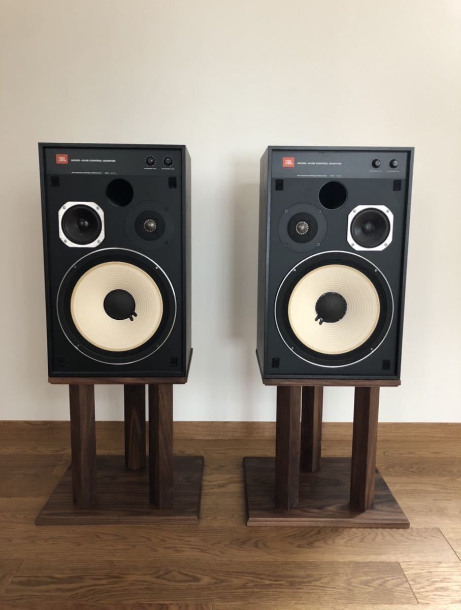 福袋 美品・JBL4312用スピーカースタンド無垢材ウォルナット