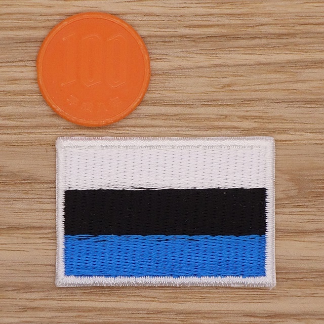 【Ｍサイズ】アイロンワッペン NO.993 エストニア エストニア国旗 世界の国旗【郵便定形】_Ｍサイズです。