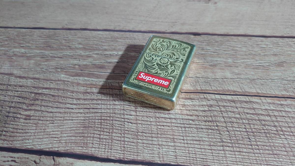 メーカー再生品 Supreme 2014年製 zippo ジッポライター ゴールド kids