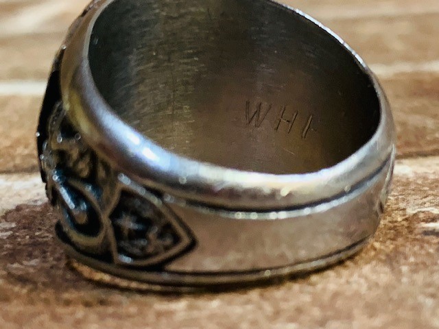 * редкий!1981 год Vintage высокий school ring.80\'sVintage.19 номер. колледж. б/у одежда. Roo do блокировка Biker. море . Skull.80 годы lagido стиль 