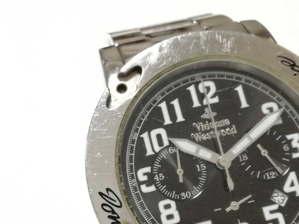  operation goods Vivienne Westwood wristwatch VW-2081 chronograph silver black black face Vivienne Westwood 