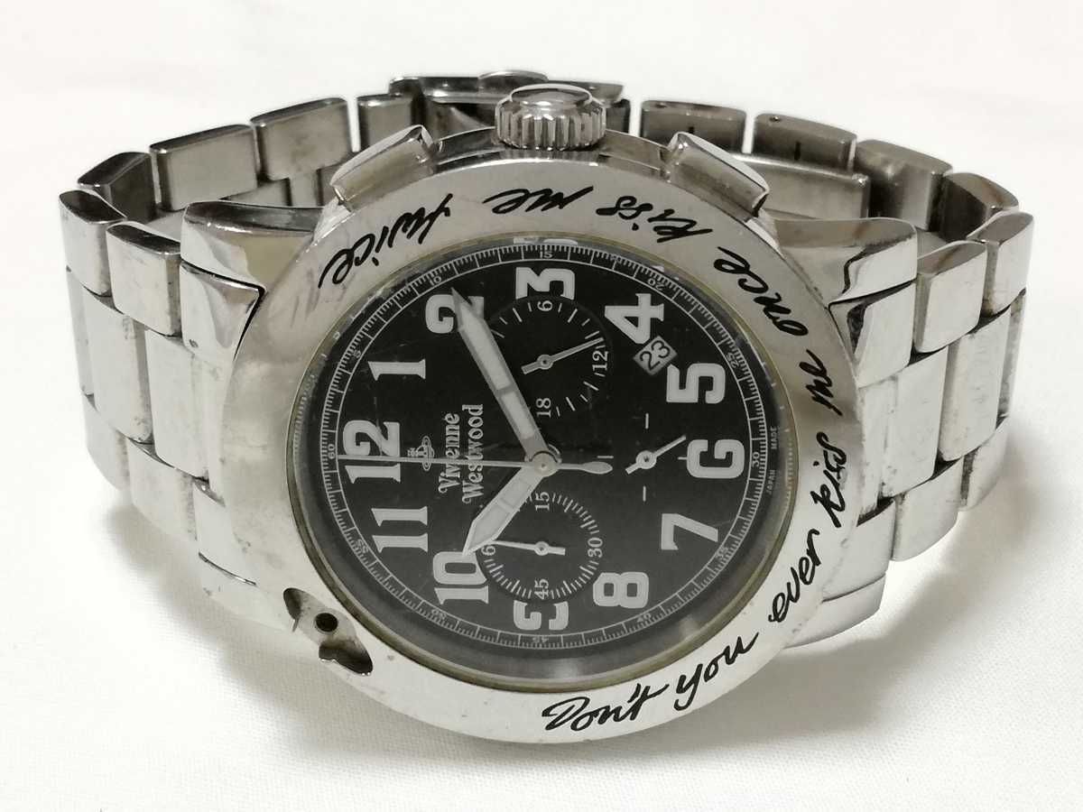  operation goods Vivienne Westwood wristwatch VW-2081 chronograph silver black black face Vivienne Westwood 