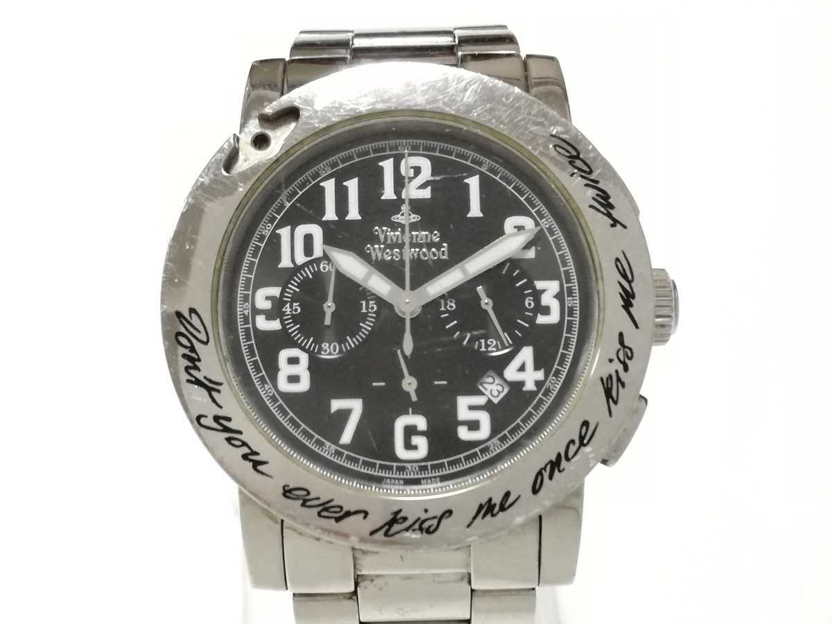  operation goods Vivienne Westwood wristwatch VW-2081 chronograph silver black black face Vivienne Westwood 