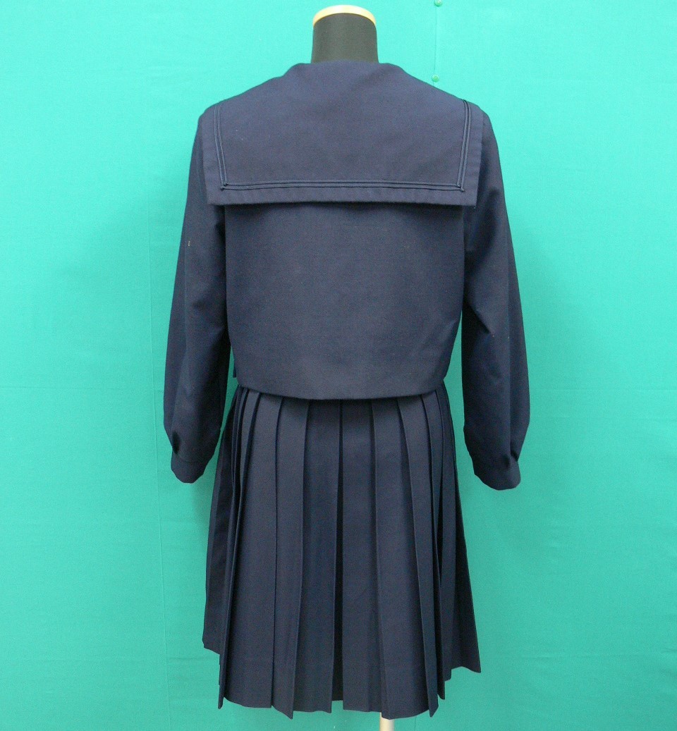 コスプレ衣装　#2950　紺2本ラインの冬セーラーセット_画像2