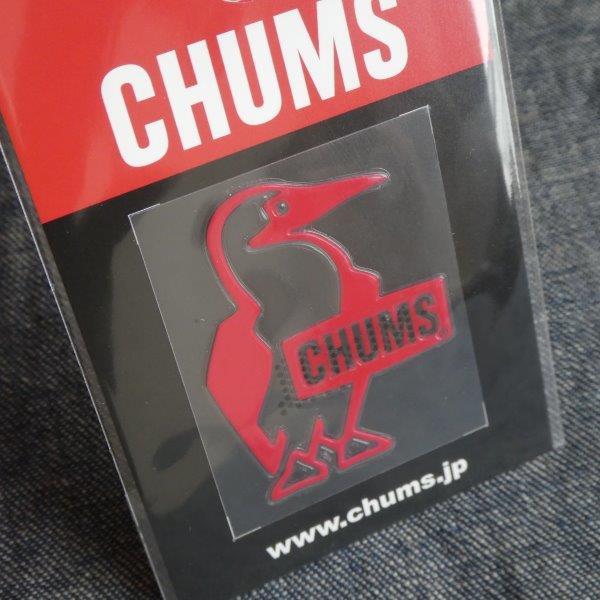 3枚セット CHUMS Emboss Sticker CH62-1125 CH62‐1126 CH62-1127 Red 新品