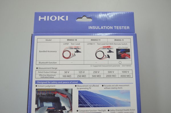 ①領収書発行可 HIOKI テスター IR4055-11 PV専用レンジ付5レンジ