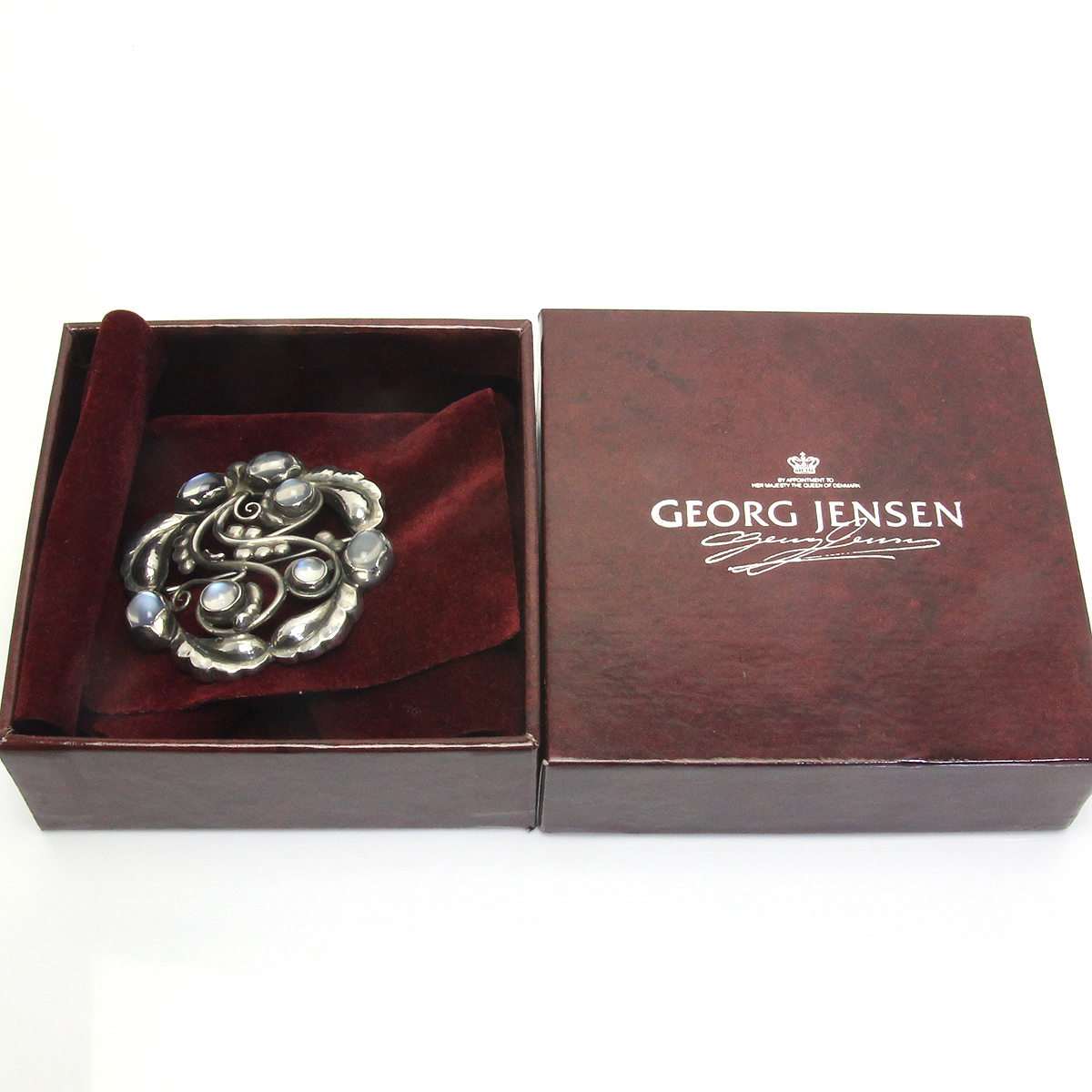 ジョージジェンセン 159 ブローチ GEORG JENSEN ムーンストーン ムーン