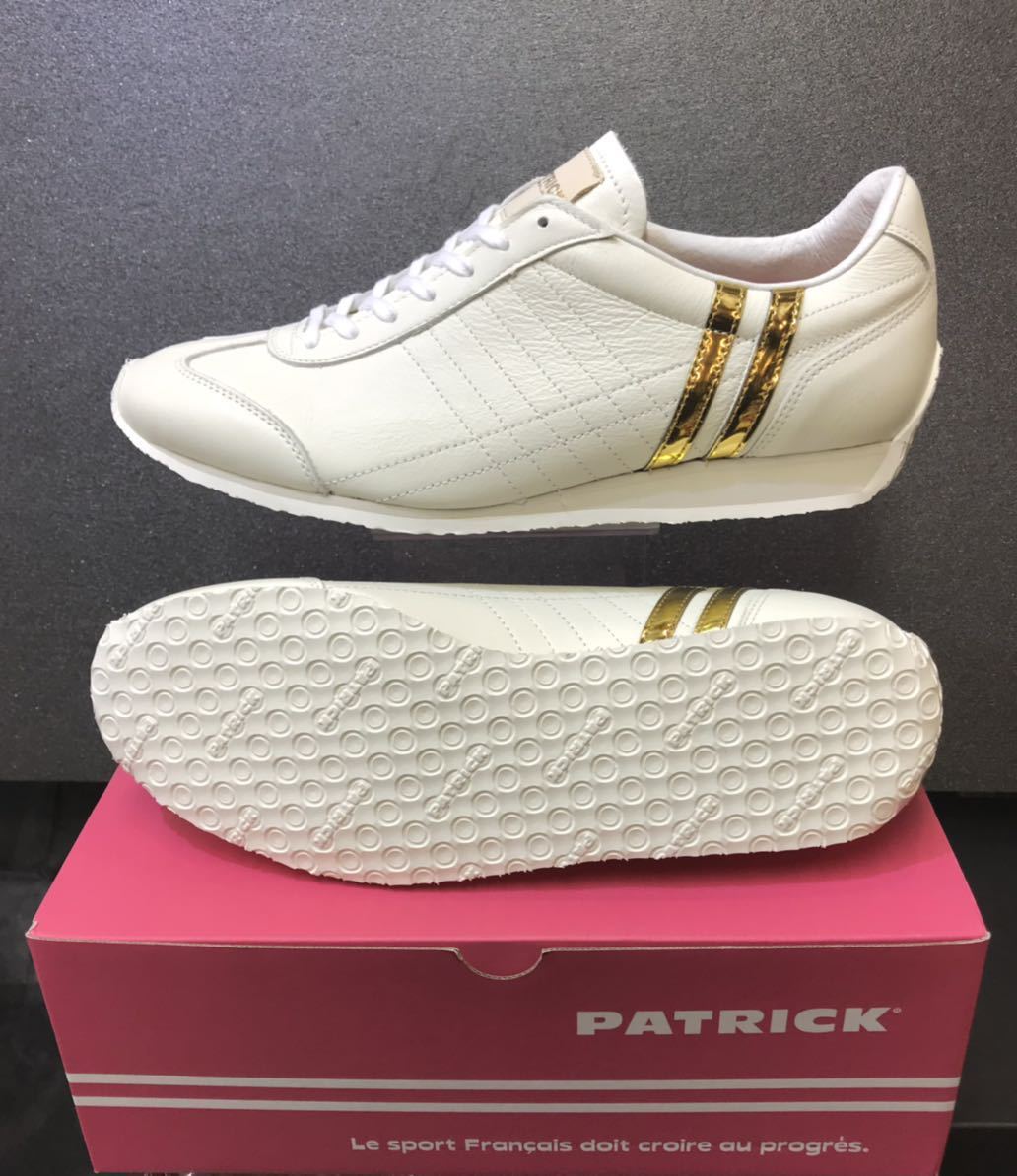 ☆新品・本革☆PATRICK PAMIR+GD パトリック パミール + ゴールド ホワイト 日本製 ステアレザー 502320_画像3