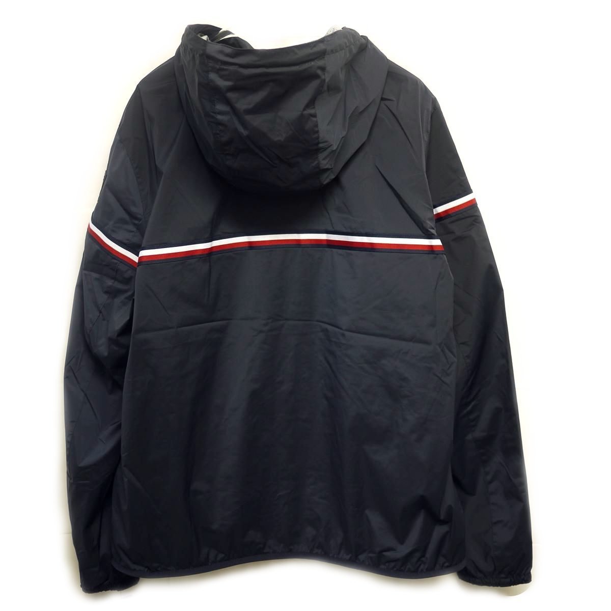 新品トミーヒルフィガー(L) 耐水耐風 THFLEXストレッチ ジャケットパーカー ネイビー 紺 ゴルフにも TOMMY HILFIGE トリコロールライン/p7