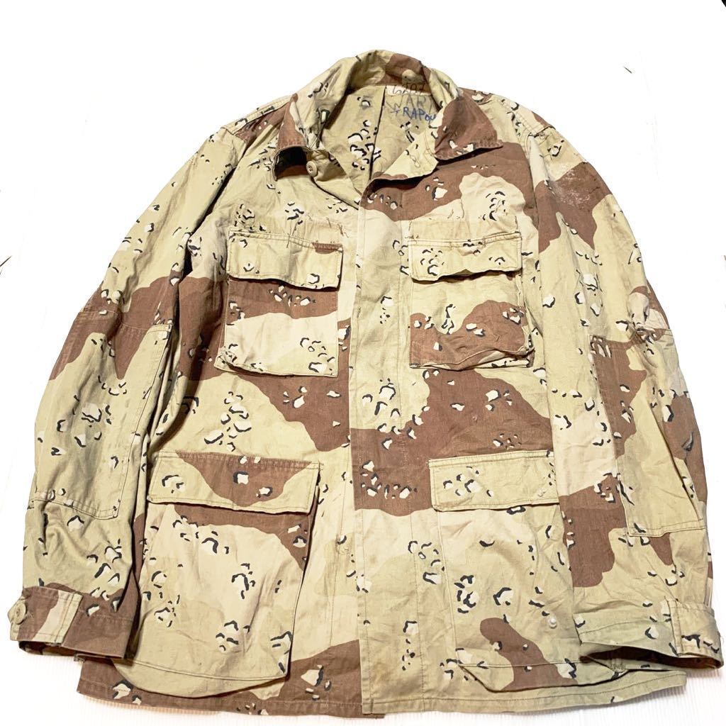 米軍実物 U.S.ARMY チョコチップ 6Cデザート迷彩BDUジャケット M程度_画像1