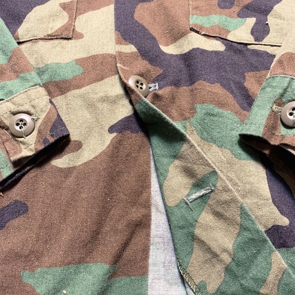 米軍放出品 実物素材 キッズ用 民生品 ウッドランド 迷彩 BDUジャケット 中古_画像3