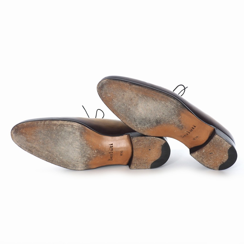 ベルルッティ Berluti アレッサンドロ ガレ レザーオックスフォード シューズ 革靴 カリグラフィ 8.5 27cm ベージュ メンズ_画像5