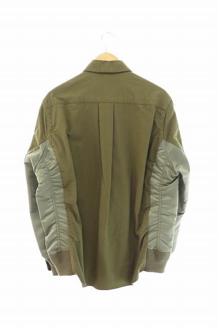 サカイ sacai 20ss nylon twill cotton shirt ナイロン ツイル