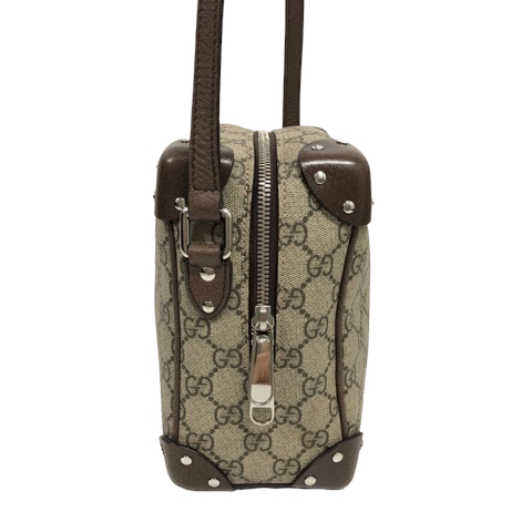 グッチ GUCCI GGスプリーム キャンバス 626363 ショルダーバッグ ロゴ 総柄 レザー ベージュ 茶 ブラウン ※MZ ☆AA★ レディース_画像4