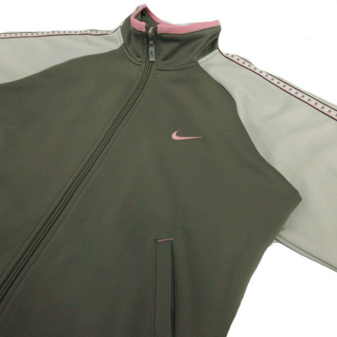  Nike  NIKE  пиджак   джерси  ... ... подъём   подставка  цвет   лого   вышивание    бок    линия   машина ...   серый  кузов   розовый  S  женский 