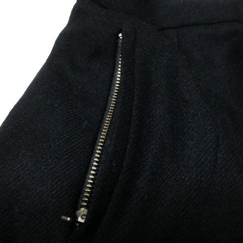 スピック＆スパン ノーブル Spick&Span Noble スカート タイト マーメイド ミニ ウール ファスナーポケット 小さいサイズ 34 黒 ブラック_画像4