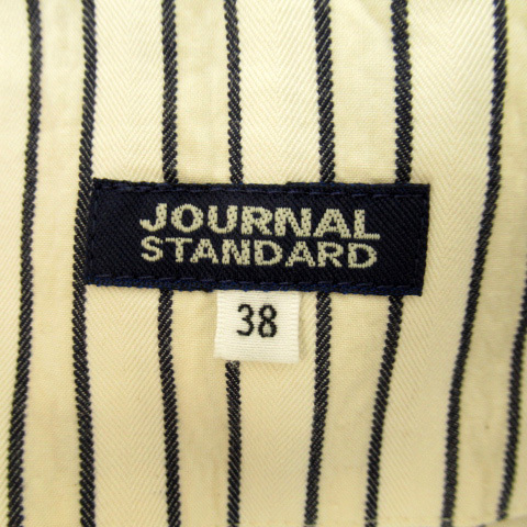  Journal Standard JOURNAL STANDARD trapezoid skirt mini height stripe pattern 38 ivory navy blue navy /SY5 lady's 
