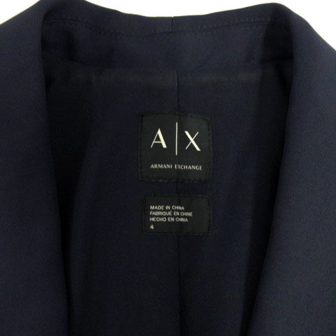 アルマーニエクスチェンジ A/X ARMANI EXCHANGE ジャケット ショールカラー シングル 1B ネイビー 紺 4 レディース_画像9