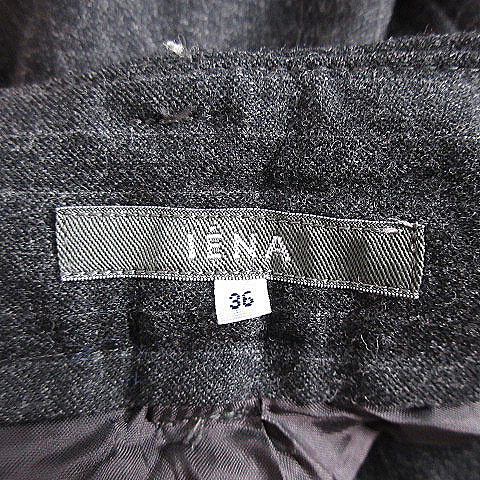 イエナ IENA パンツ スラックス ストレート ジップフライ センタープレス ウール 薄手 ストライプ 36 グレー ボトムス /NA レディース_画像8