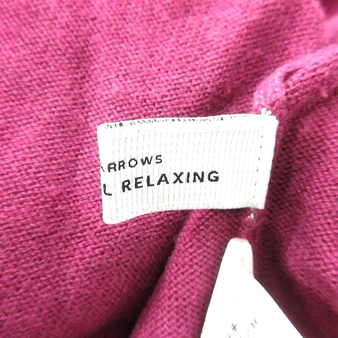 グリーンレーベルリラクシング ユナイテッドアローズ green label relaxing ニット セーター ハイネック 長袖 赤紫 パープル レディース_画像6