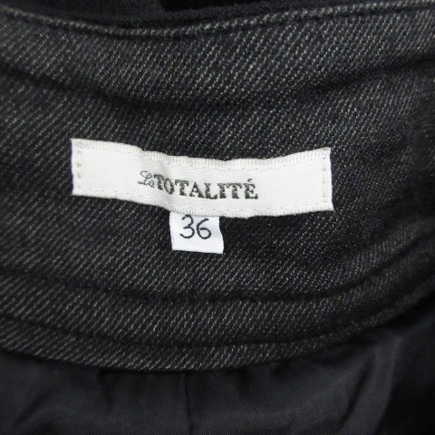  La Totalite La TOTALITE гаучо брюки широкий брюки половина длина шерсть 36 черный чёрный /YM14 женский 