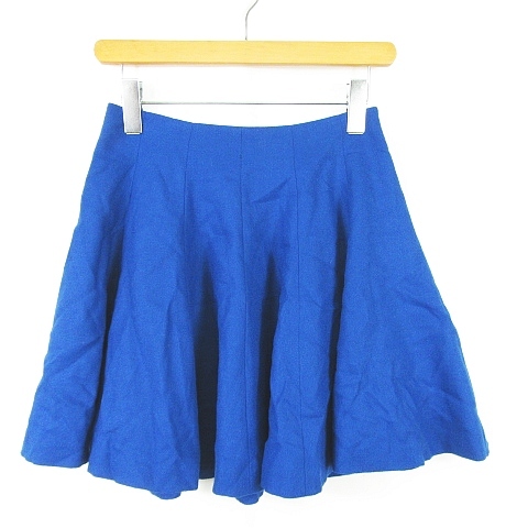  Anatelier ANATELIER flair skirt mini height wool 36 blue kz4132 lady's 