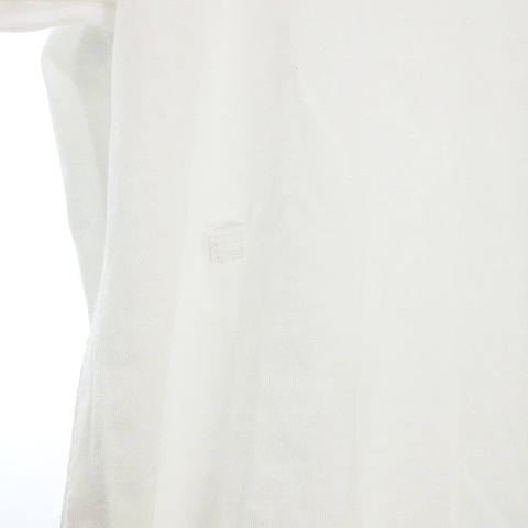ガンリュウ フミトガンリュウ FUMITO 美品 PIKO EMBROIDERY Tシャツ カットソー 半袖 丸首 クルーネック サイドシームレース スリット 白_画像3