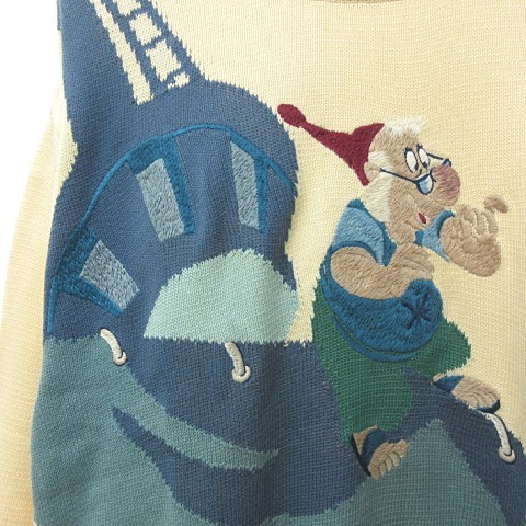  Iceberg ICEBERG Disney Mr. smi- вязаный свитер внутренний стандартный товар герой Peter Pan Disney Vintage 90\'s 3