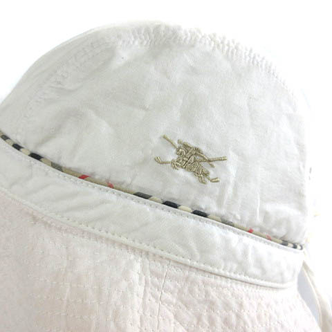 驚きの価格帽子バーバリーゴルフ BURBERRY GOLF ハット 帽子 ゴルフ ノバチェック ワンポイント 白 ホワイト SM0 レディース