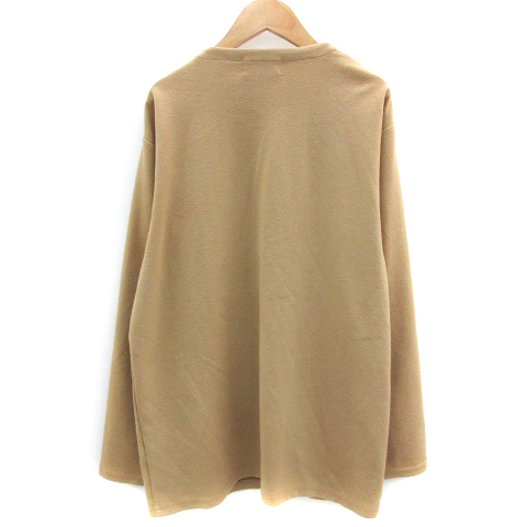  azur bai Moussy AZUL by moussy cardigan long height front opening M Camel /YM26 lady's 